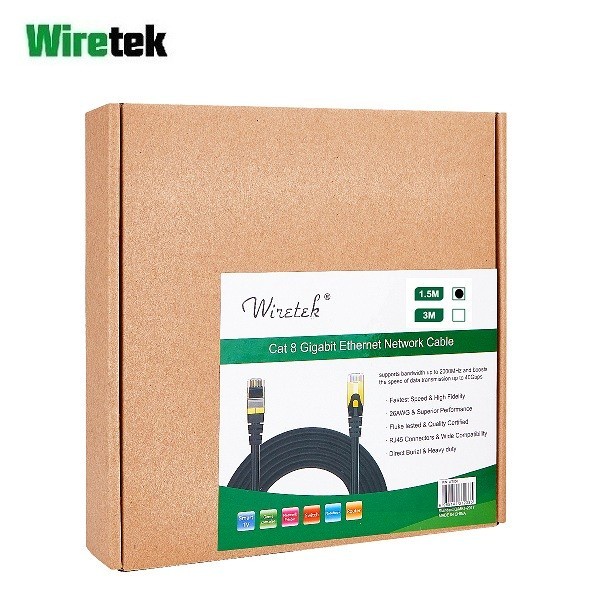 Wiretek Kabel LAN Cat 8 Gigabit Ethernet Network Cable 1.5 meter