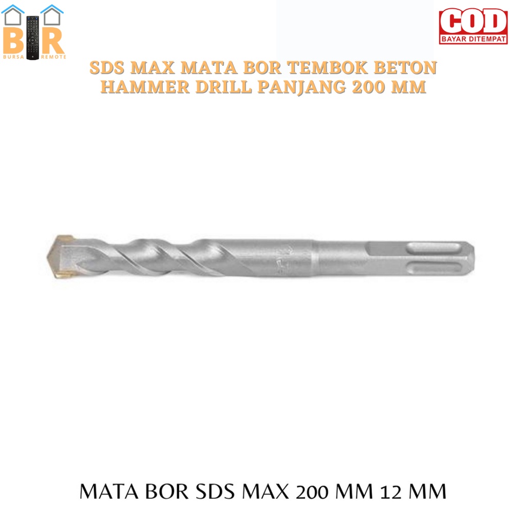 Sds Max Mata Bor Tembok BETON Hammer DRILL PANJANG 200mm