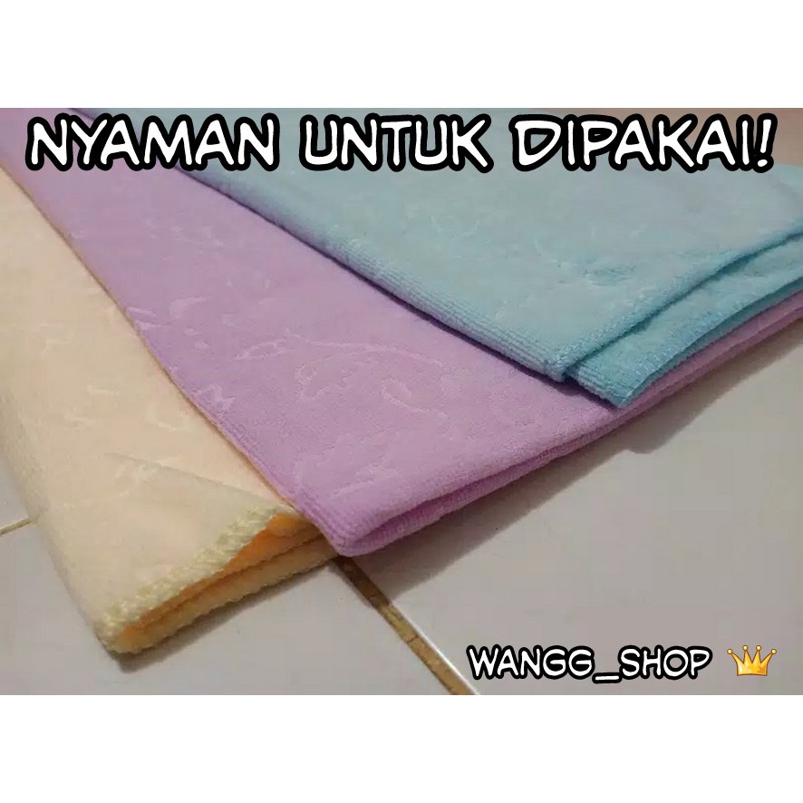 HANDUK BESAR MICROFIBER POLOS/MOTIF UKURAN BESAR 70 X 140 / HANDUK MANDI LEMBUT