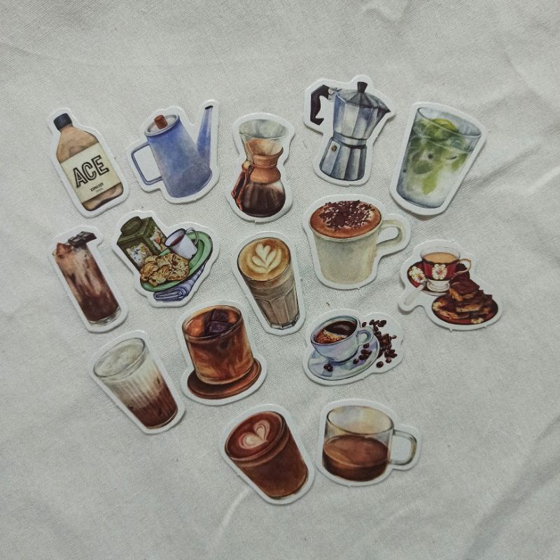 

STICKER DECORATION/SCRAPBOOK/GIFT PACKING COFFEE AND TEA