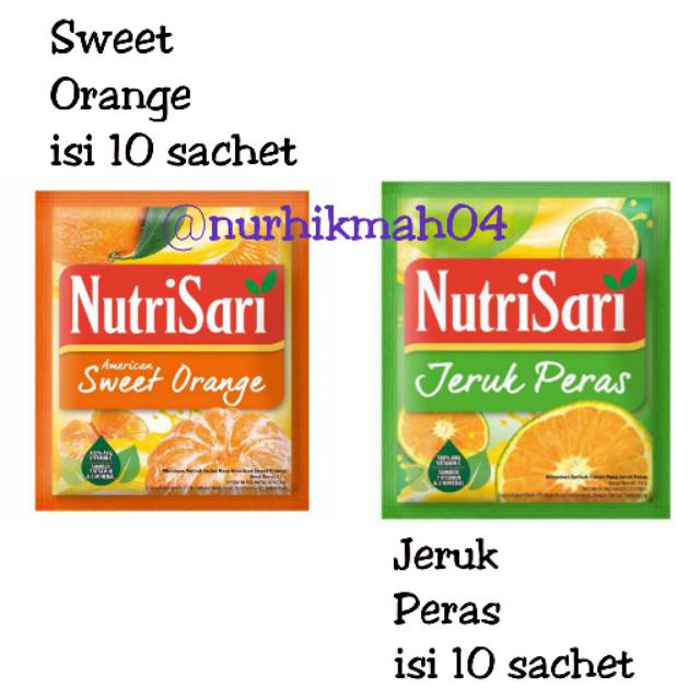 

NUTRISARI JERUK PERAS , Sweet Orange 10sachet