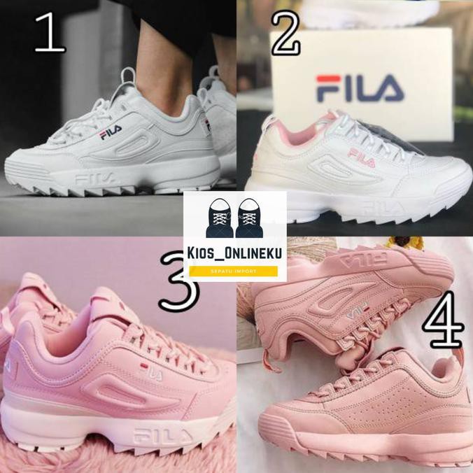 Barang Berkualitas GRADE ORIGINAL SEPATU SNEAKERS FILA DISRUPTOR 2 IMPORT WANITA CEWEK -