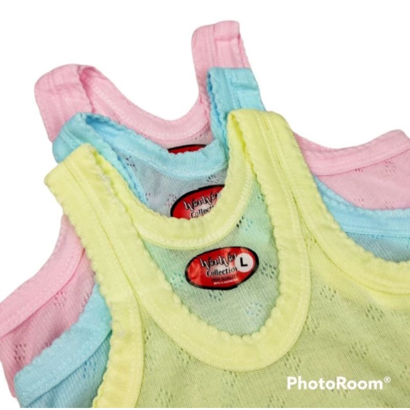 12-pcs Kaos Dalam Singlet Bayi/Anak Balita Paud TK SD Perempuan Cewek/Cowok