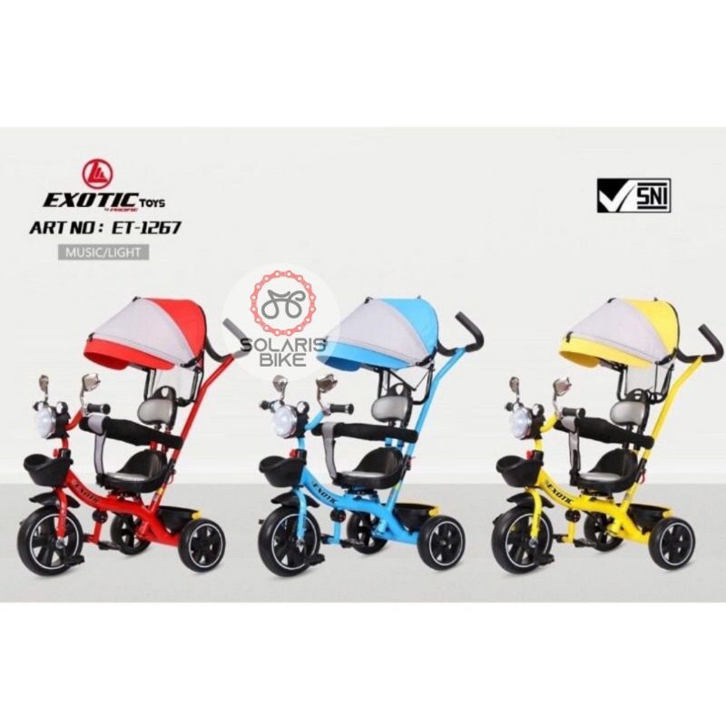 Sepeda Anak Roda Tiga Tricycle Exotic ET-1267 2255 Sandaran