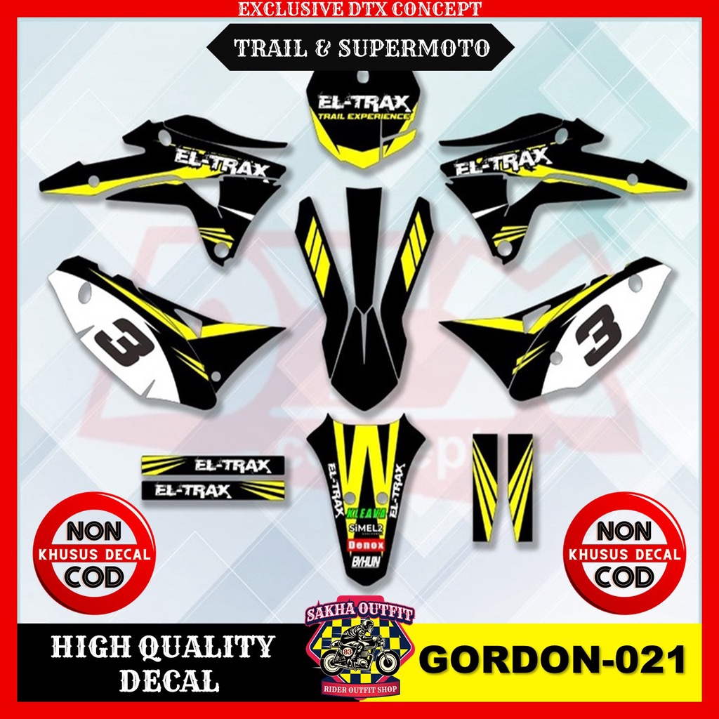 Decal klx gordon decal gordon decal klx gordon full body decal body gordon stiker motor stiker varia