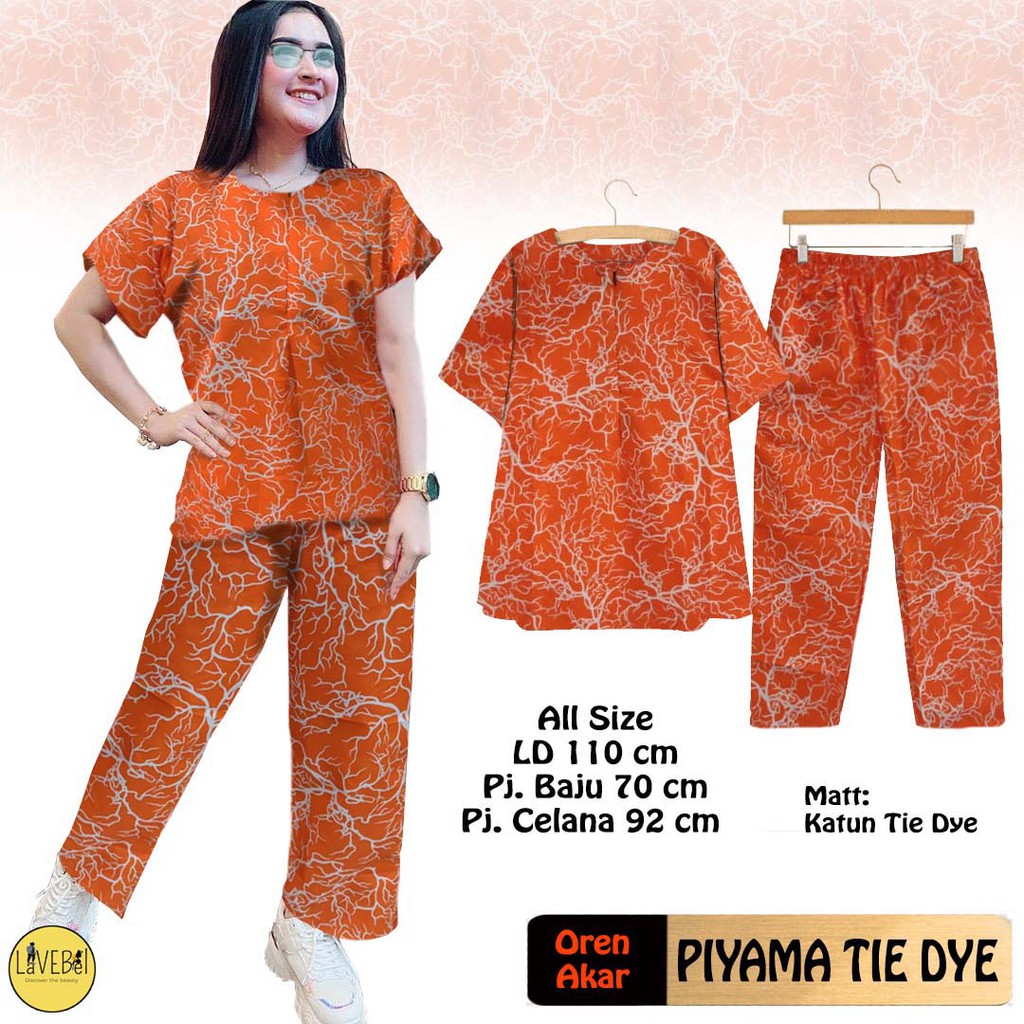 LVB Piyama Wanita TIE DYE / baju tidur wanita / set pajamas wanita / Setelan kasual wanita/21743