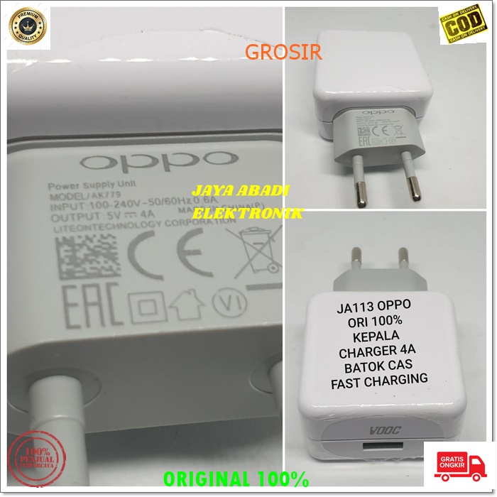 J113 ORIGINAL OPPO 4A KEPALA ADAPTOR BATOK CAS CASAN SUPORT FAST CHARGING FLASH TRAVEL ADAPTER MULTI QUICK QUALCOM UNIVERSAL JENIS MERK USB KABEL DATA DAN MERK HANDPHONE MULTI ORIGINAL VOLT GADGET TC POWER KECEPATAN PENGISIAN OTOMATIS VOLT SESUAI GADGET N