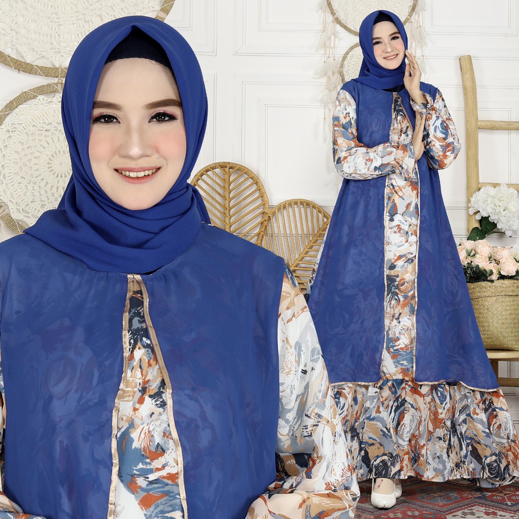 HOPYLOVY - Maxi Gamis Muslimah Matt Ceruty Babydoll Alisha