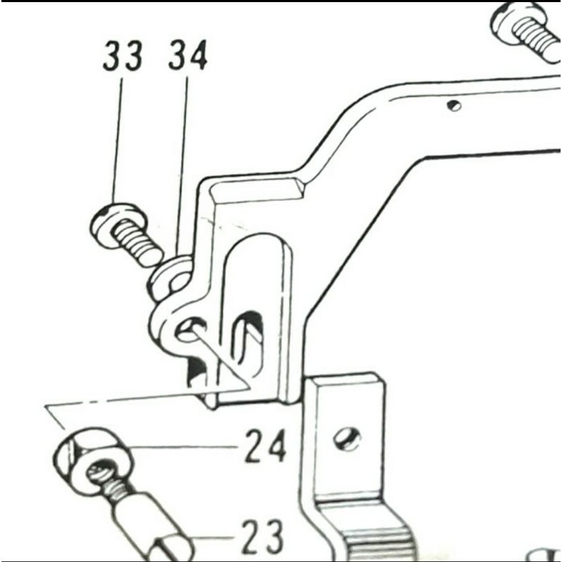 062710-812 Baut Pengunci Gunting Atas Mesin Lobang Kancing LH4-B814