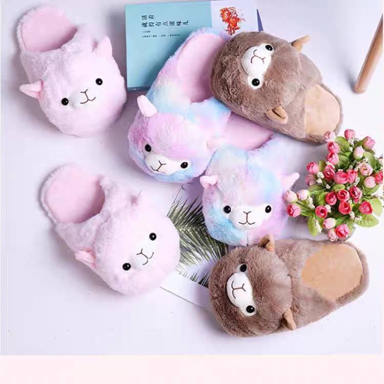 SANDAL BONEKA ALPACASSO KAMBING SHEEP DOMBA GOAT SLIPPER SEPATU KAMAR