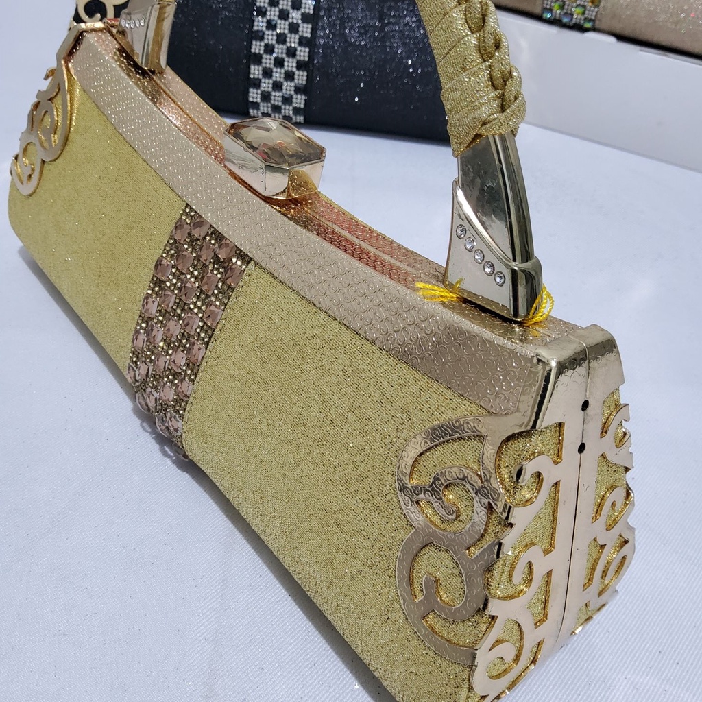 Tas Pesta  Farnell Import Clucth Wanita Cantik Permata Cantik Mewah 2696/2637