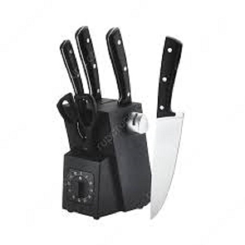 Pisau Set Dudukan Knife Set 8 Pcs Talenan Rak Pisau Stainless Steel Dapat Digunakan Untuk Memotong