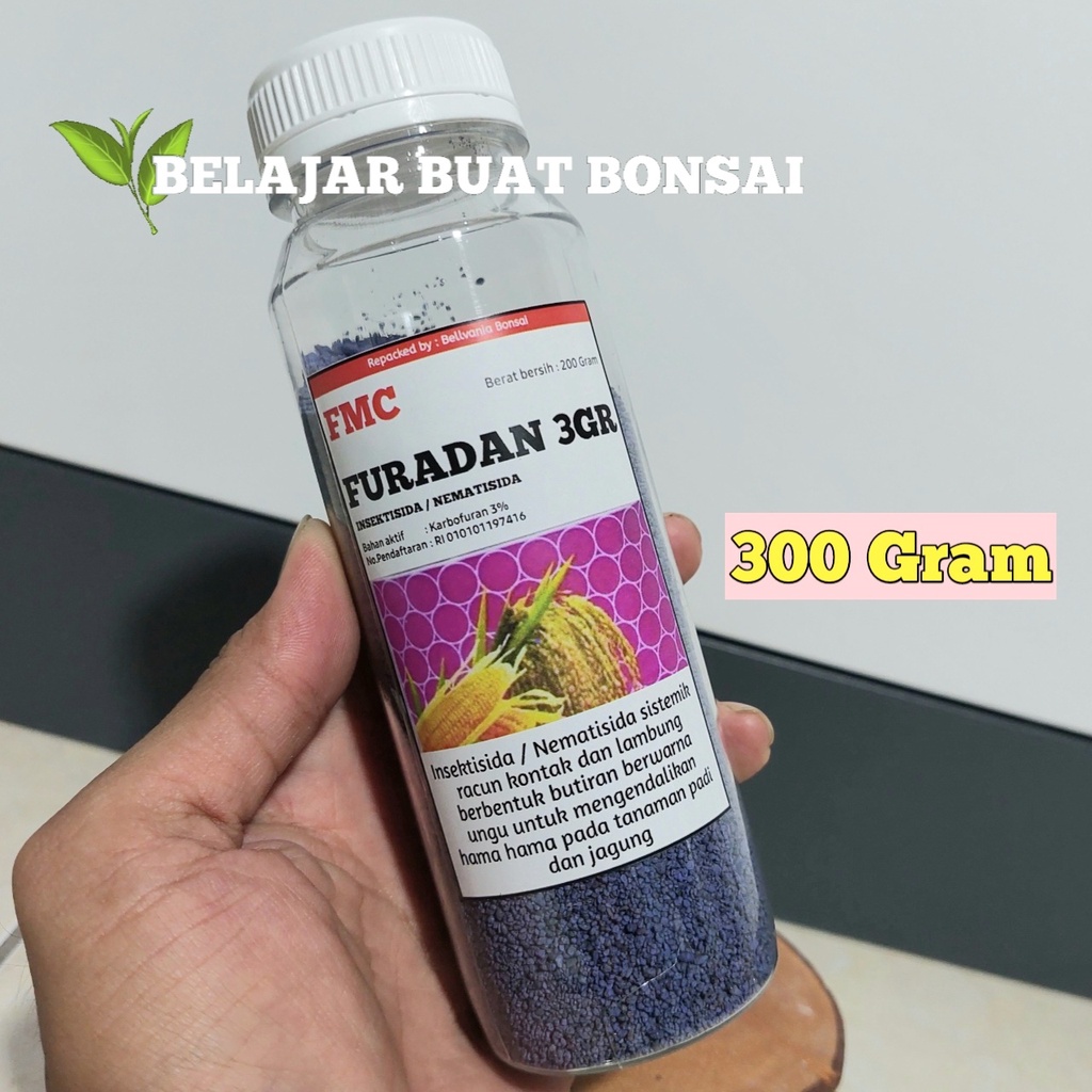 Furadan 3GR Insektisida Nematisida Pengendali Hama Tanaman 300 Gram