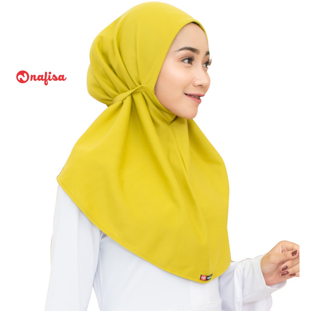 Jilbab Instan Kaos Antem Nafisa Hijab AT HOME M | Hijab Instan Tali Kerudung Khimar Non Pad