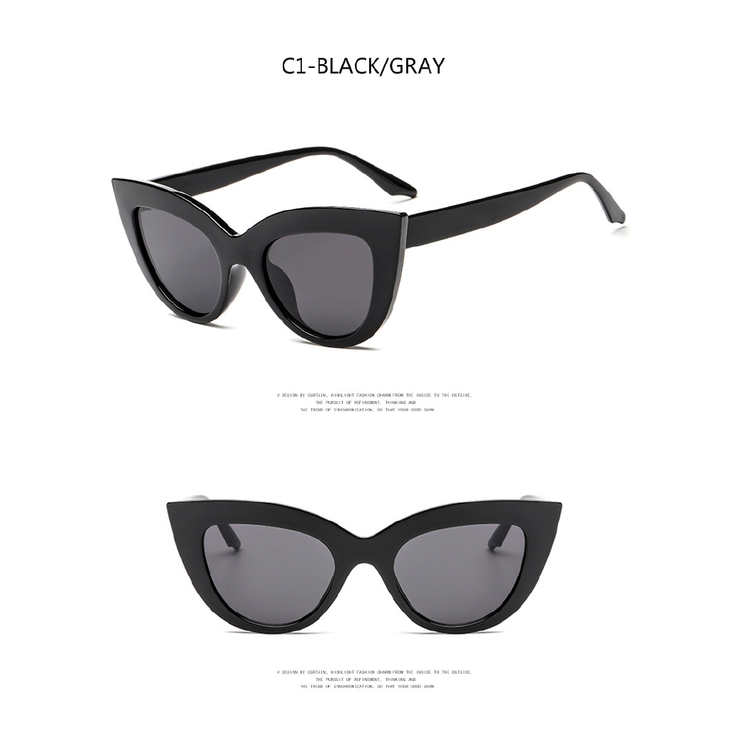 Fashion European and American trend cat eye personality men and women sunglasses metal hinges