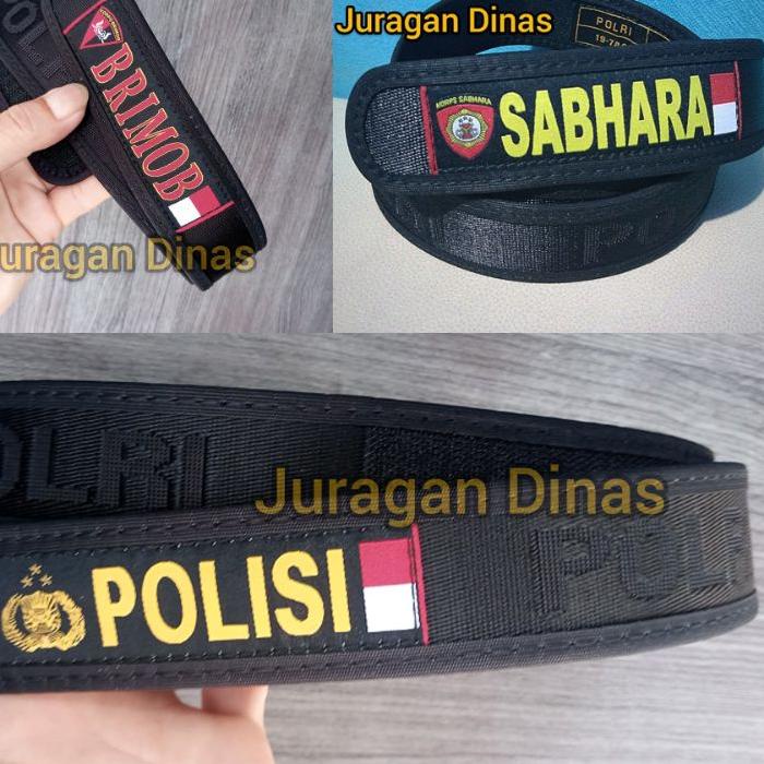Sabuk POLISI Jatah POLRI asli original sisa pembagian perekat prepet prepetan