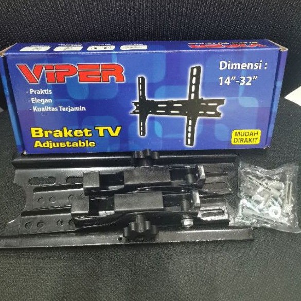 Bracket TV LCD LED VIPER LAVELA PELOR 14&quot;-32&quot; braket dinding tembok mudah dirakit