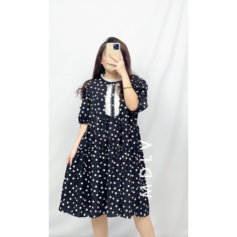 MDLV ~ 1998# Lara Polkadot Mini Dress Premium Fashion Import