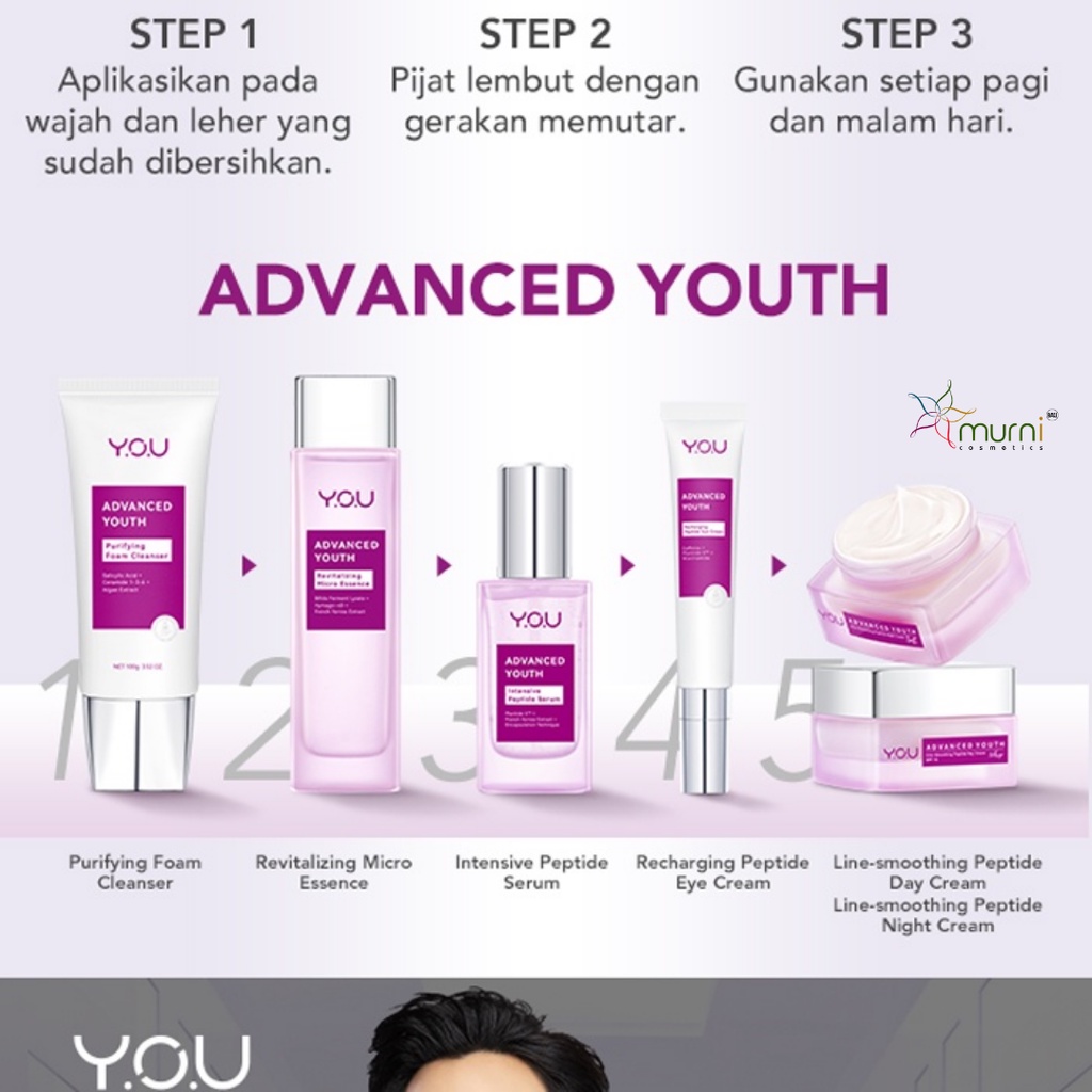 YOU ADVANCED YOUTH || FOAM CLEANSER , REVITALIZING , SERUM , EYE CREAM , NIGHT CREAM DAY CREAM ||