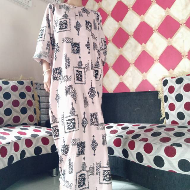 Home dress katun linen. Gamis katun linen