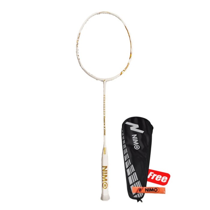 Raket Badminton Space-X 200 White Gold Nimo (Batang Sambung Gagang) #98