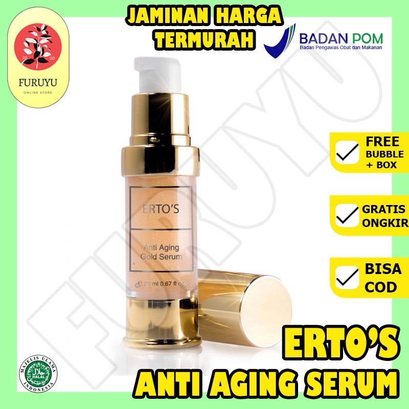 Ertos Anti Flek dan Penuaan Dini Kerutan ERTO'S Anti Aging Gold Serum Original BPOM