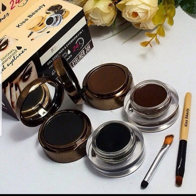 [ PER SET ] KISSBEAUTY EYEBROW + EYELINER GEL 4IN1