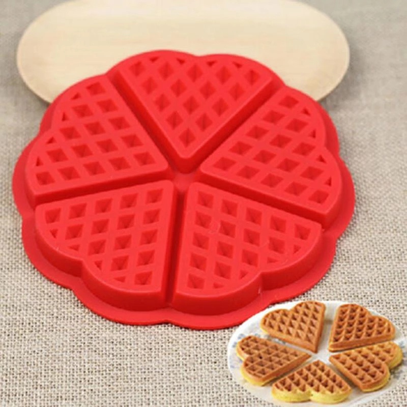 Cetakan Waffle / Cokelat / Muffins Bahan Silikon Food Grade Anti Lengket Untuk Pesta Pernikahan