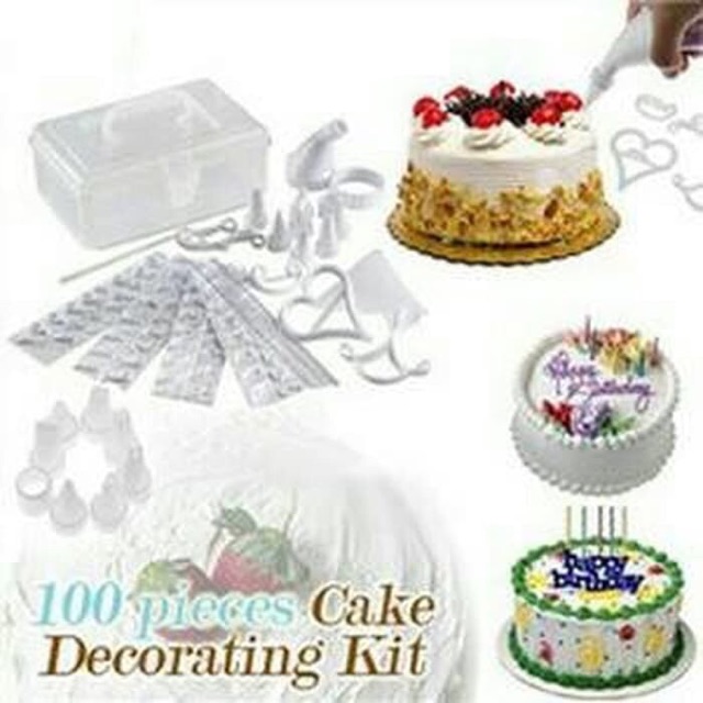 100 piece cake decorating alat dekorasi kue tart alat penghias kue ok  good quality