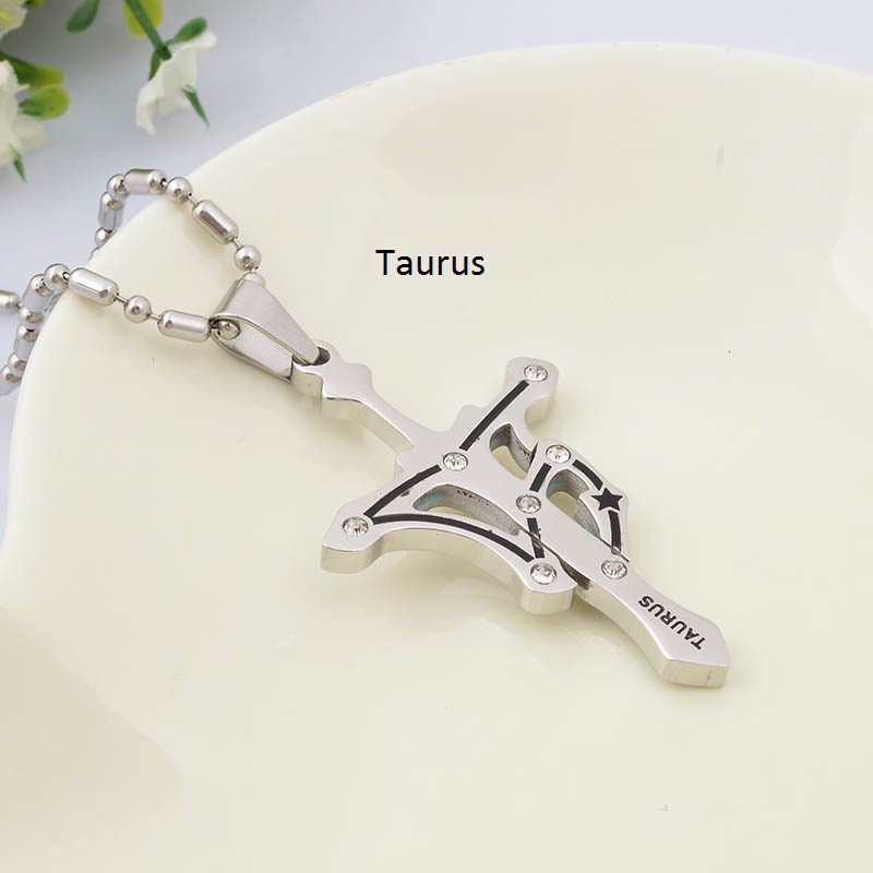 Kalung Rasi Bintang Taurus bahan Stainless Steel 316L