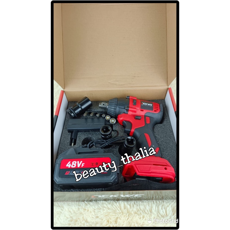 Terlarisss!!! Cordless Impact Wrench DEKWE 48V-single