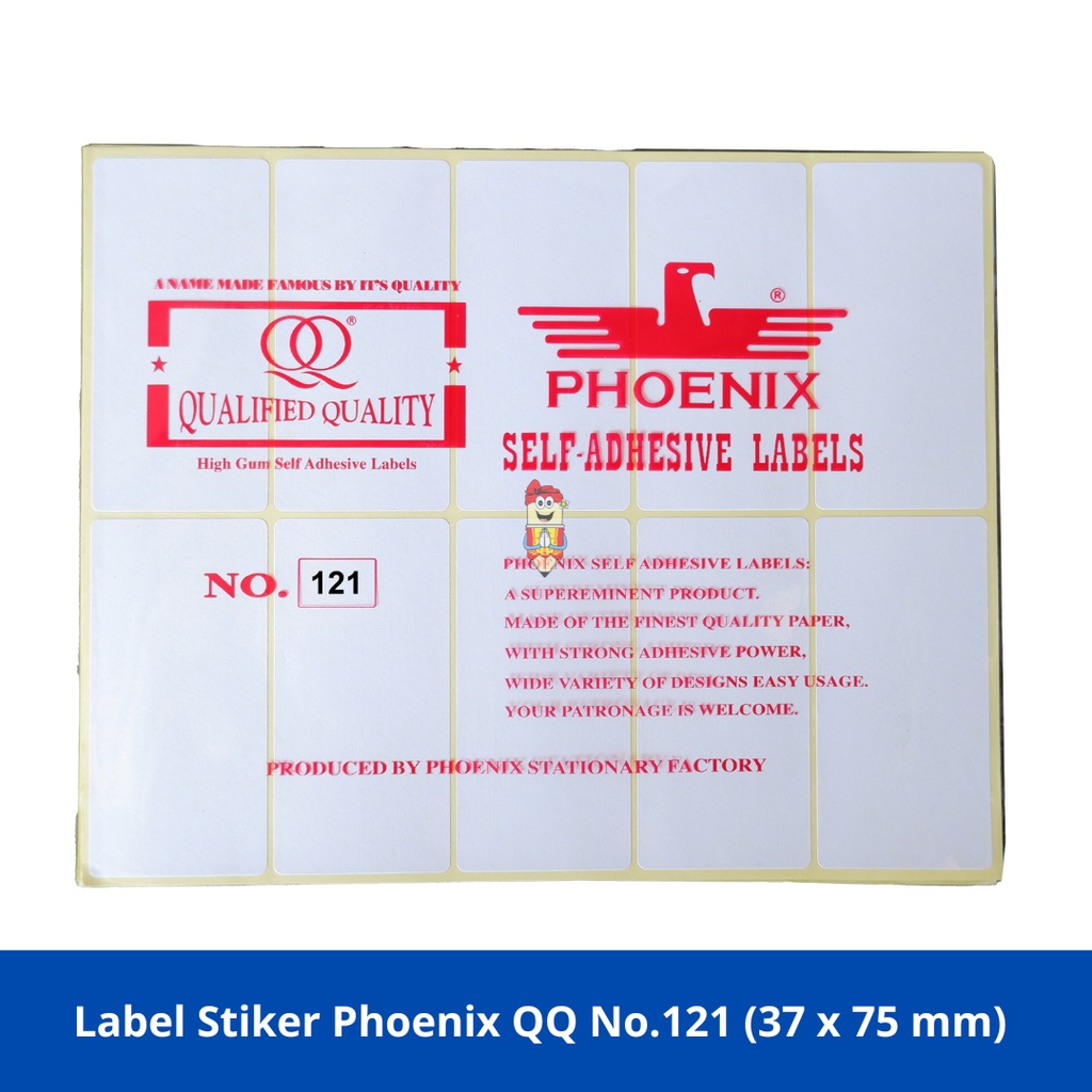 

Label Stiker Phoenix QQ No.121 Kertas Harga Nama Undangan 37 x 75 mm