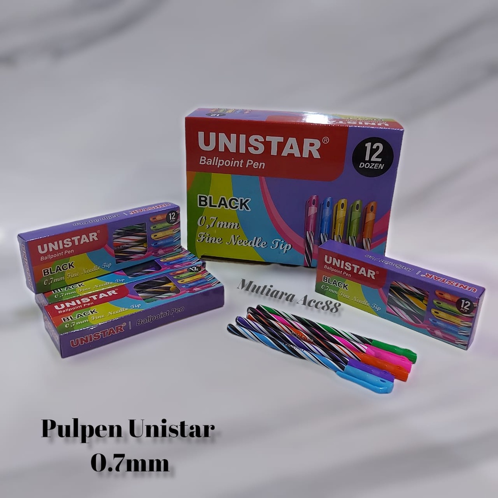 

Pulpen Unistar Ballpoint Warna Warni Bolpen Tinta Hitam Murah Bagus