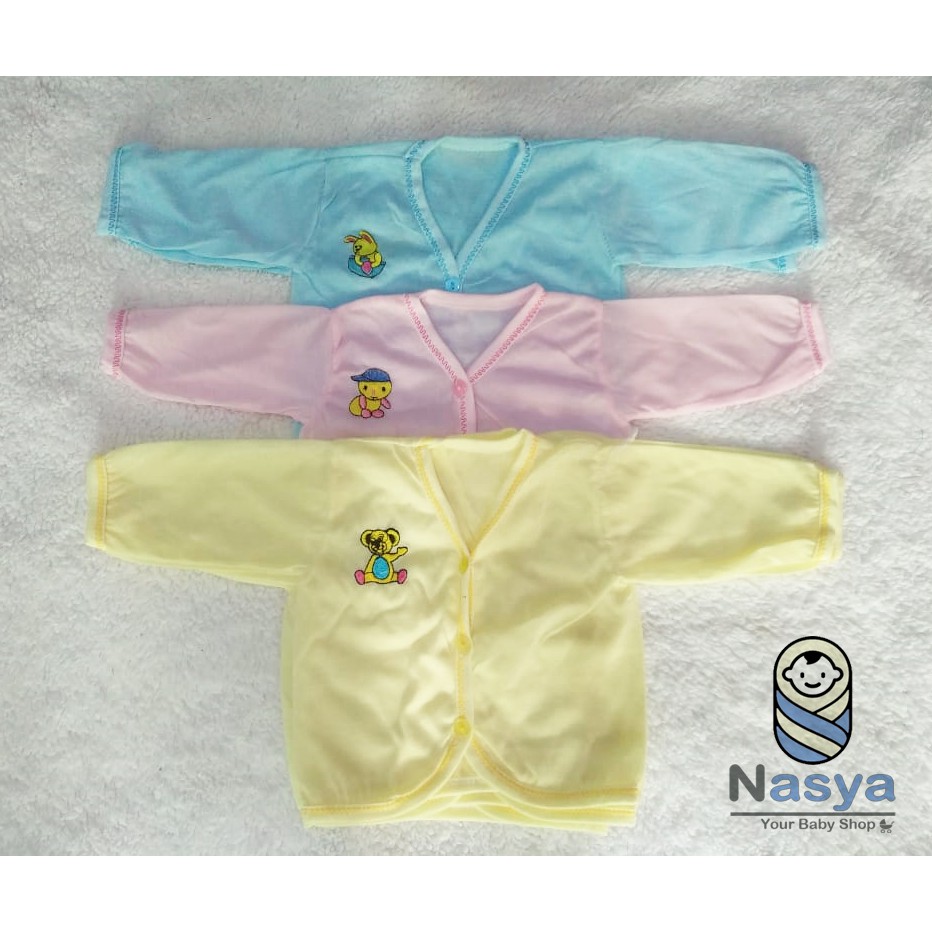 [B-030] Baju Bayi Tangan Panjang Polos MURAH (isi 6 PCS)