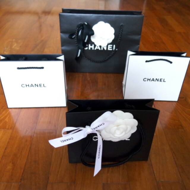 

Chanel Original paperbag Care Card paper bag camellia