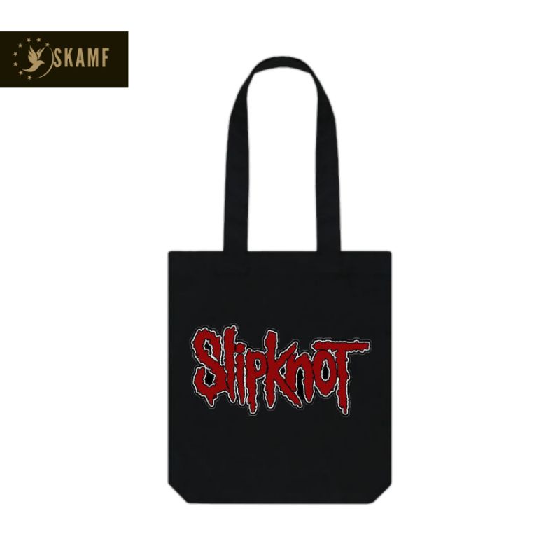 TOTE BAG SLIPKNOT / TOTEBAG RESLETING HITAM / TOTEBAG BAND METAL / TAS JINJING / TOTEBAG CANVAS / TO