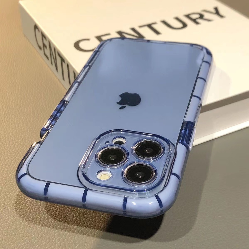 Casing IPhone 11 12 13 14 Pro Max X XS XR 7 8 Plus Transparan Elastis Warna-Warni