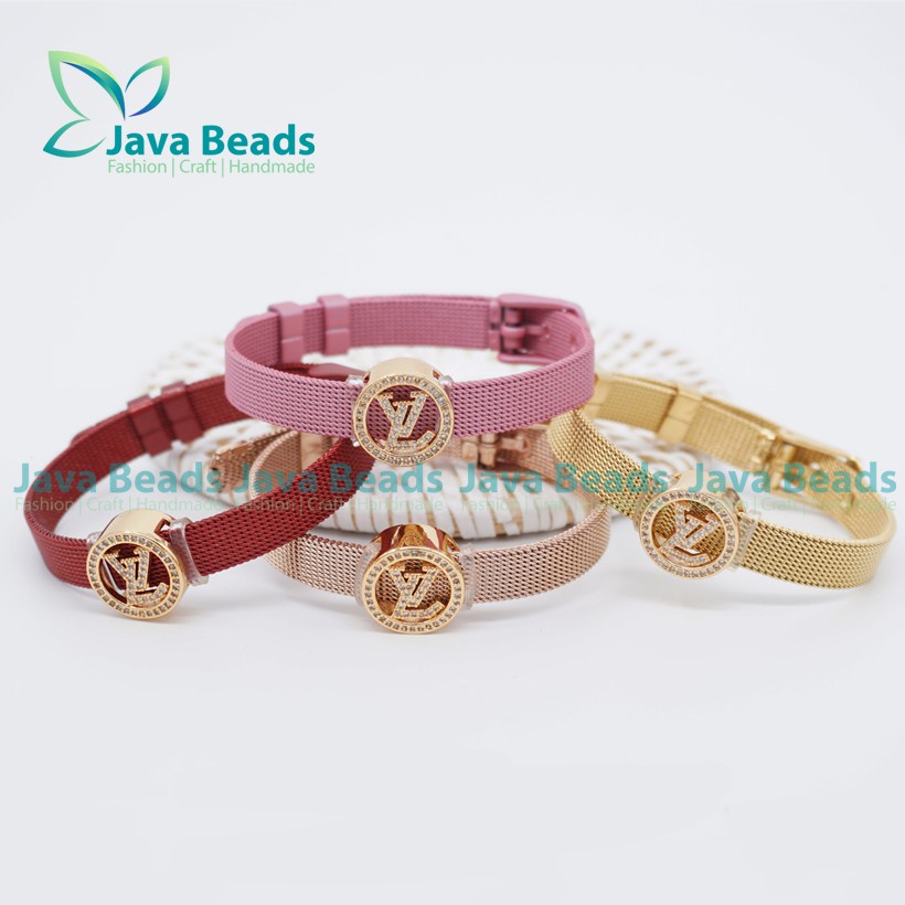 Gelang Wanita Gelang Titanium Gesper Liontin LV