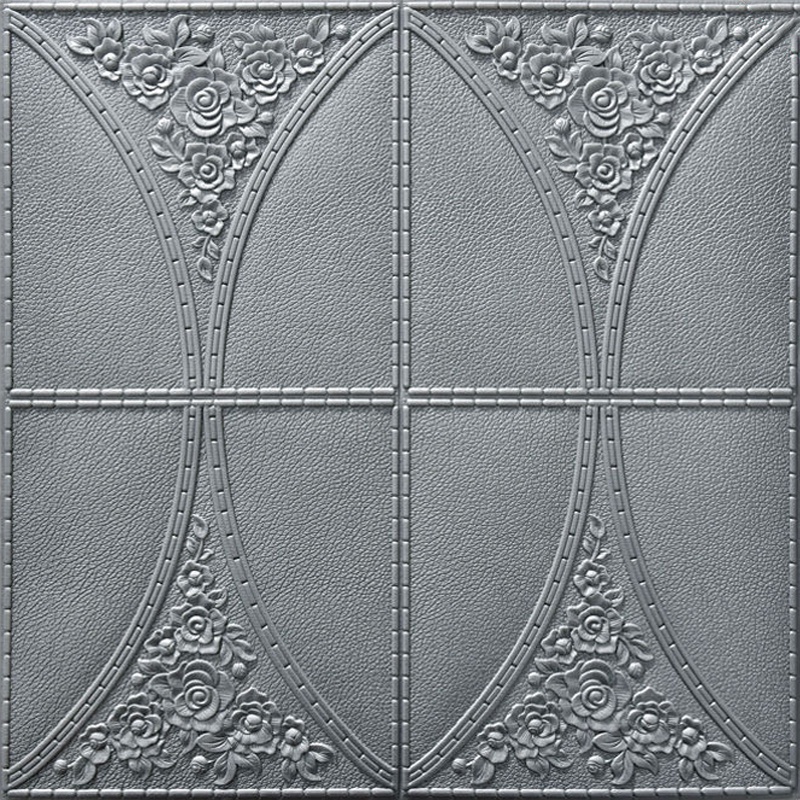 [COD] Wallpaper Stiker Dinding 3D FOAM Timbul High Quality  Bunga Mawar Putih CLASSIC BRICK Best Seller SPEEDS-ABU 70*70CM