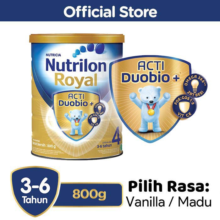 

SUSU NUTRILON ROYAL 4 RASA VANILLA, MADU LENGKAP KALENG 800 GR