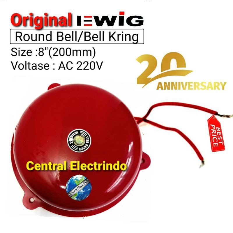BELL SEKOLAH NYARING 8" (200MM) EWIG BERKUALITAS