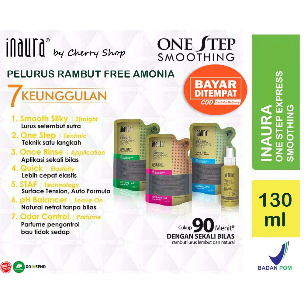 [KEMASAN BARU] [130ML] [BPOM]  Inaura One Step (Kecil) Express Smoothing 130ML | 130 gr | pelurusan rambut | smoothing keratin | bonding | ion | pelurusan | smothing blow