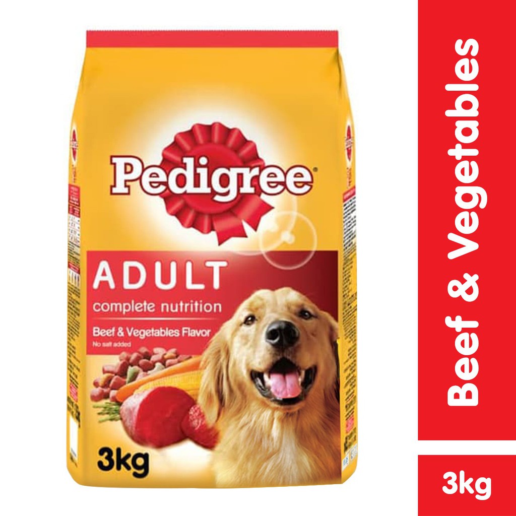 PEDIGREE® Makanan Anjing Kering 3 Kg-Beef & Vegetable
