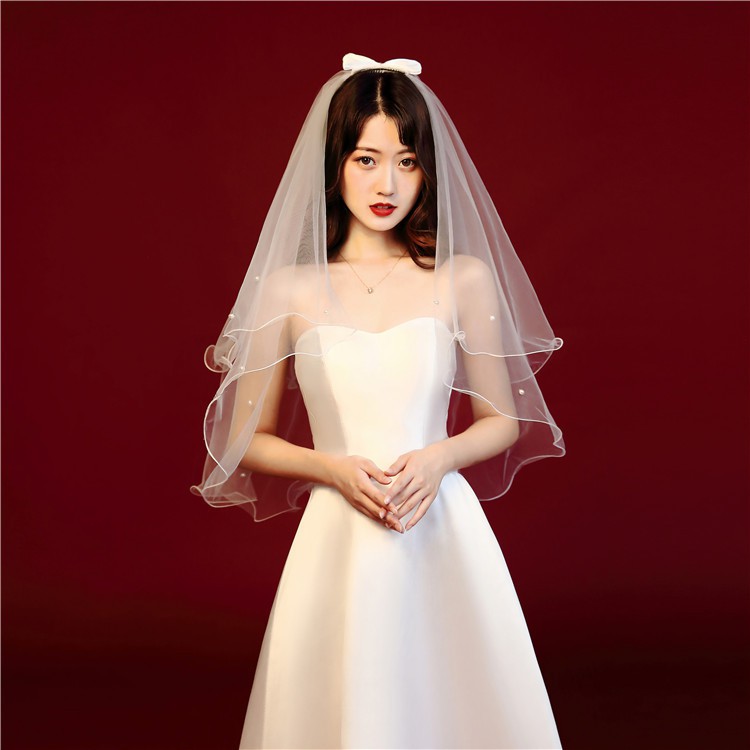 VE-18 wedding veil kerudung pengantin gaun nikah dresslace long bridal