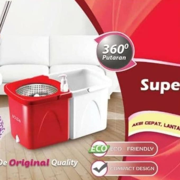 ☻ PRODUK BAGUS ALAT PEL LANTAI KAIN PEL☻ BOLDE SUPER MOP DOUBLE SIDE ALAT PEL LANTAI DENGAN
