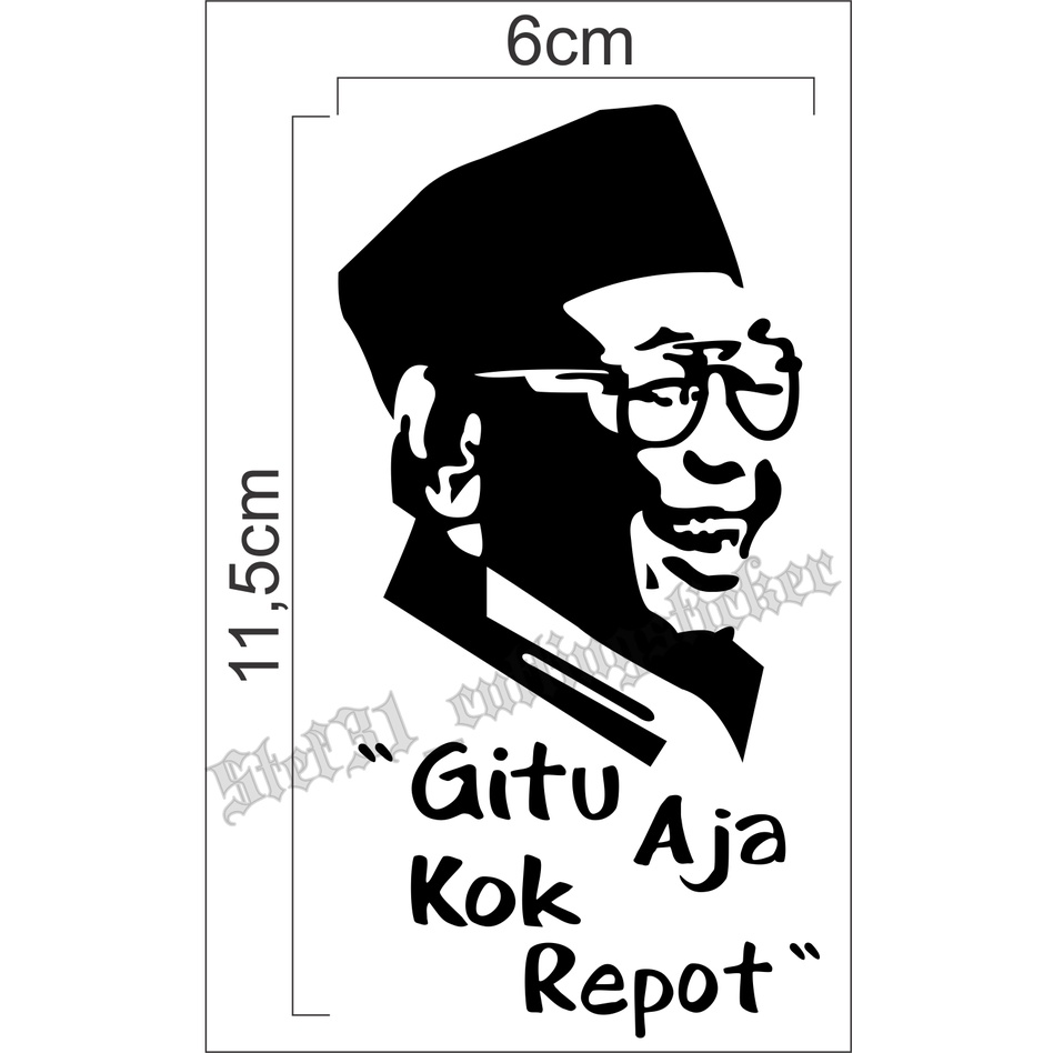 

Stiker cutting sketsa wajah gus dur, sticker sketsa gusdur terlaris murah