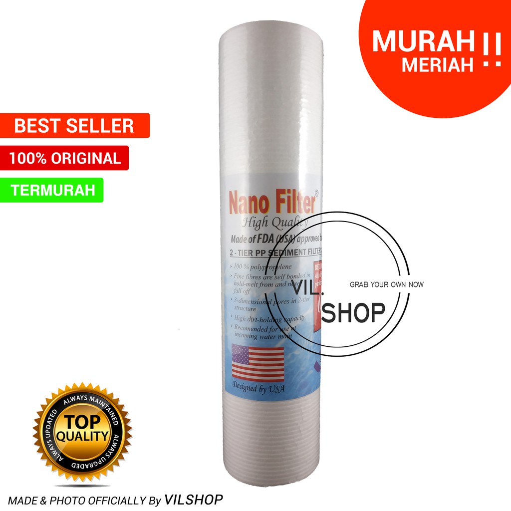 ORIGINAL CATRIDGE FILTER AIR SARINGAN AIR MINUM RO / Saringan Air Busa Penyaring Air Kotor Jadi Bers