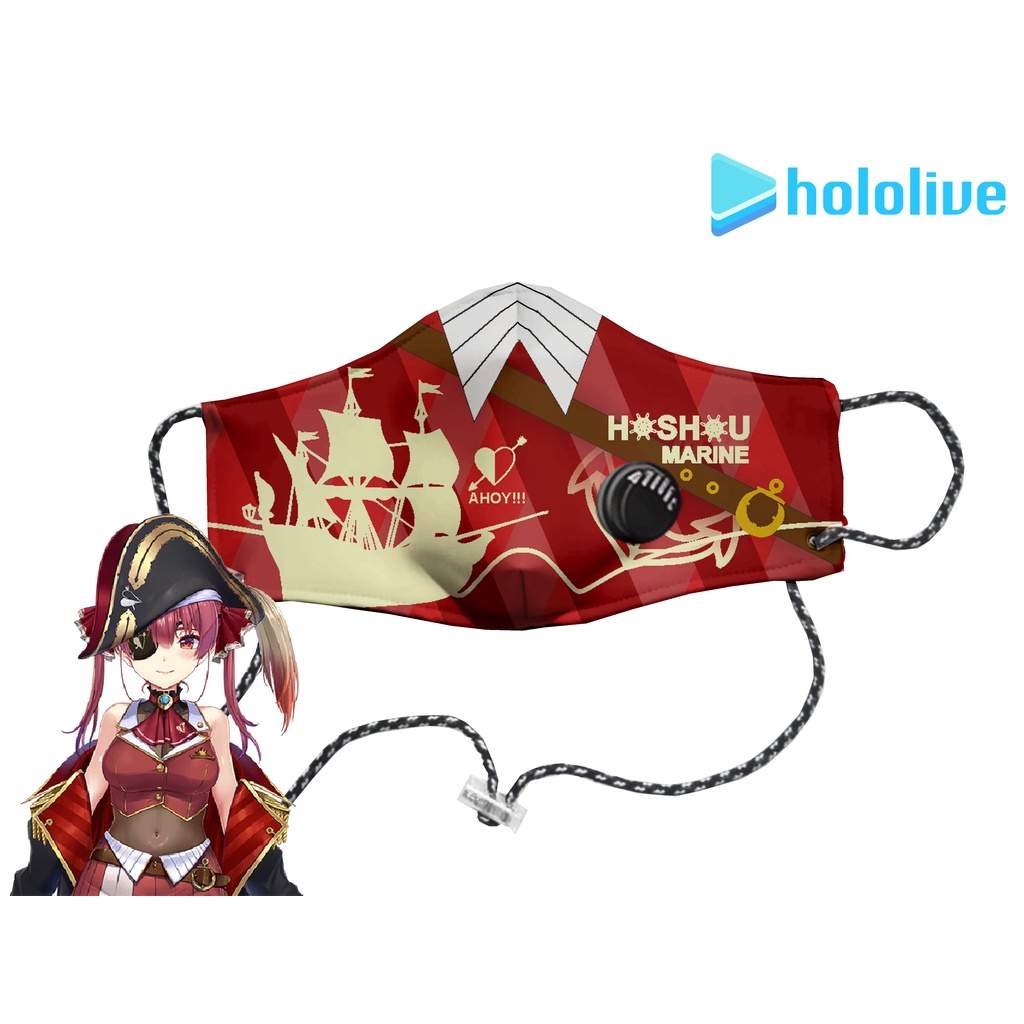 MASKER KAIN N95 2PLY HOLOLIVE HOSHOU MARINE