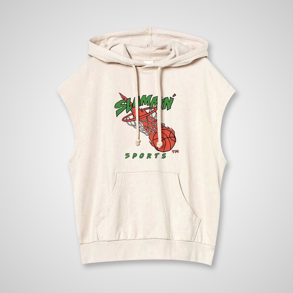 SLEEVELESS SLAMMIN SPORTS HOODIE VEST / HOODIE VEST UNISEX