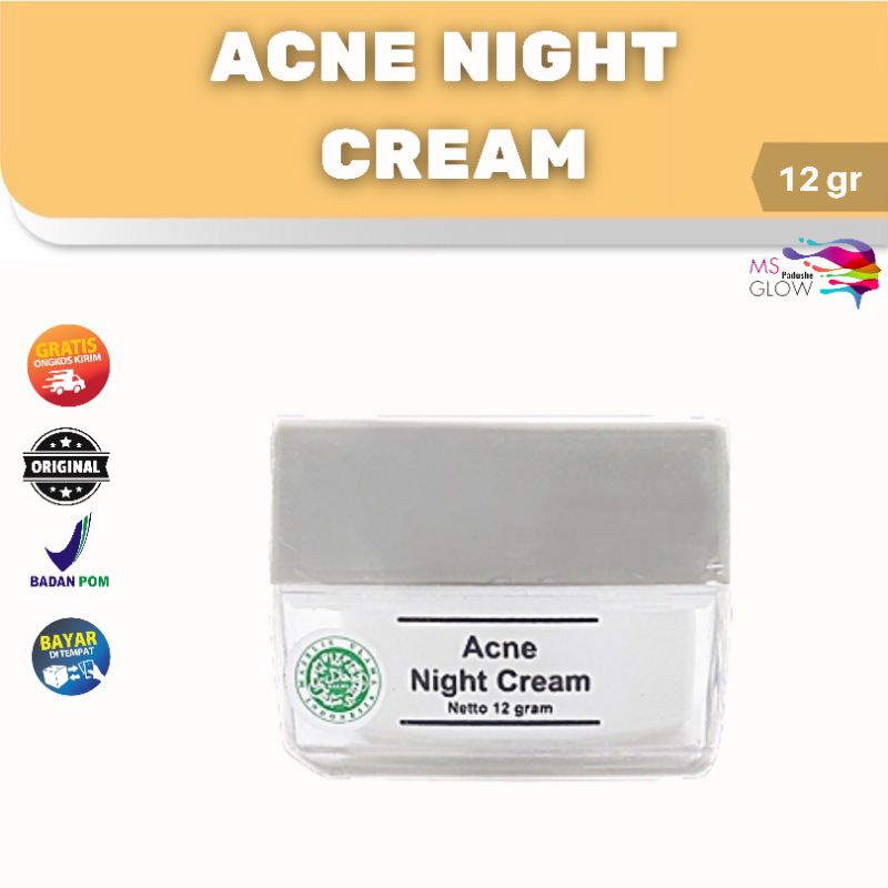 MS Glow ACNE NIGHT CREAM | Cream Malam Ms Glow Original